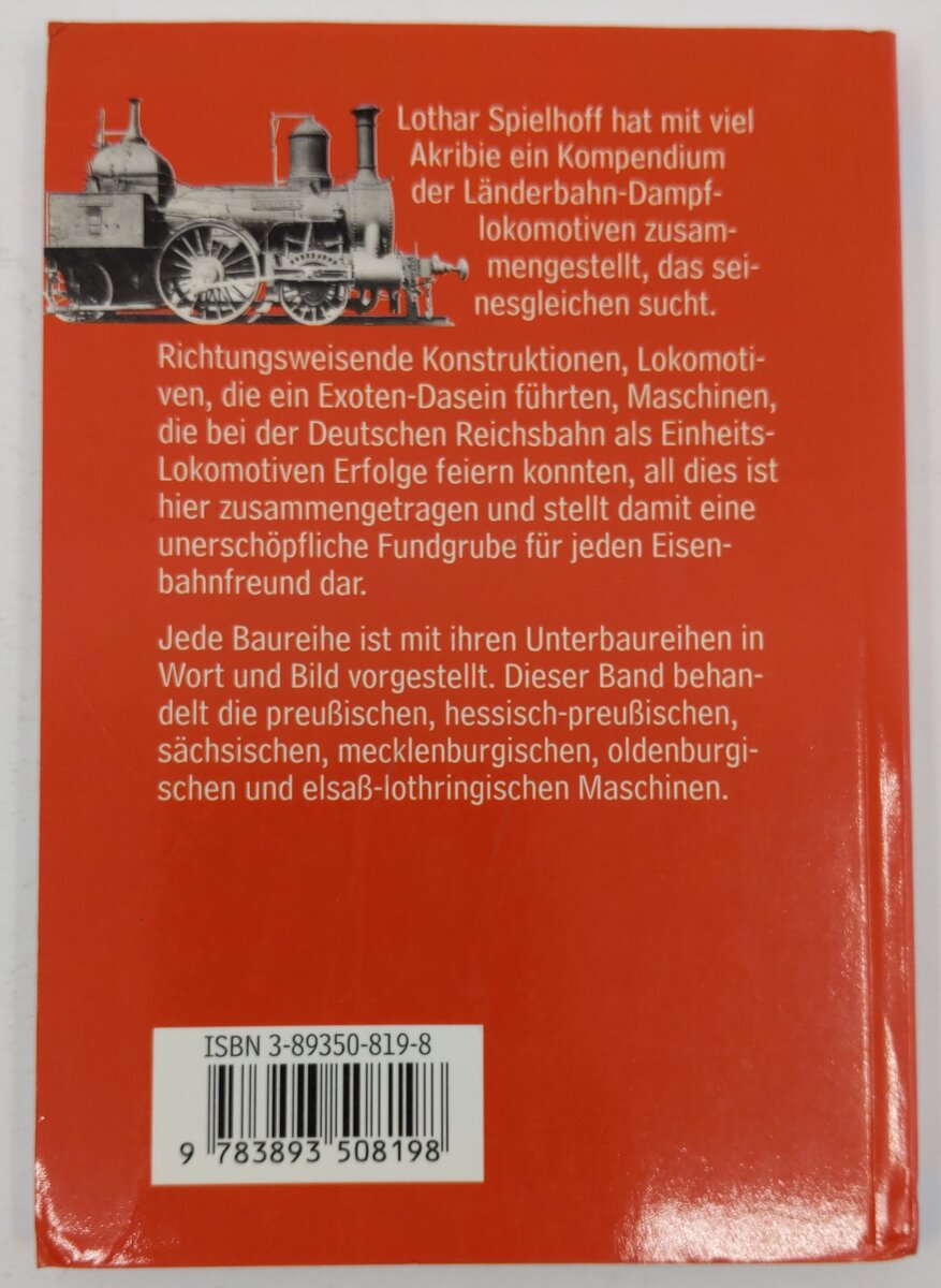 L'a'nderbahn-Dampf-Lokomotiven Paperback Book By Weltbild Verlag EX