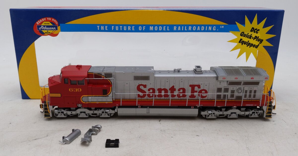 Athearn 77931 HO Santa Fe RTR C44-9W Diesel Locomotive #639 VG/Box