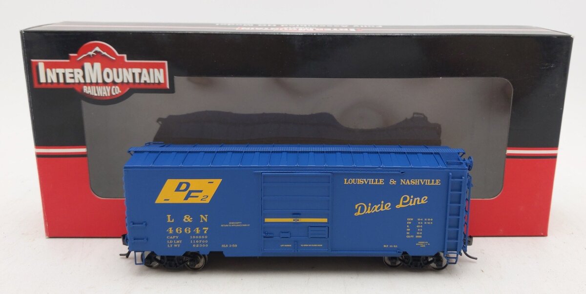 InterMountain 45416-02 HO Louisville & Nashville 40' PS-1 Boxcar #46647 LN/Box