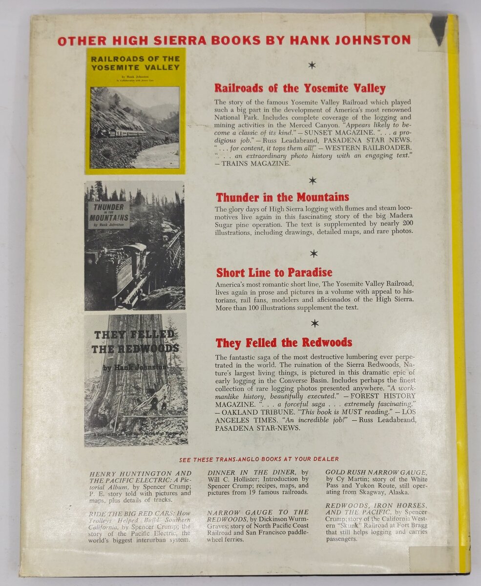The Railroad That Lighted Southern California Hardcover Book By Hank Johnston VG