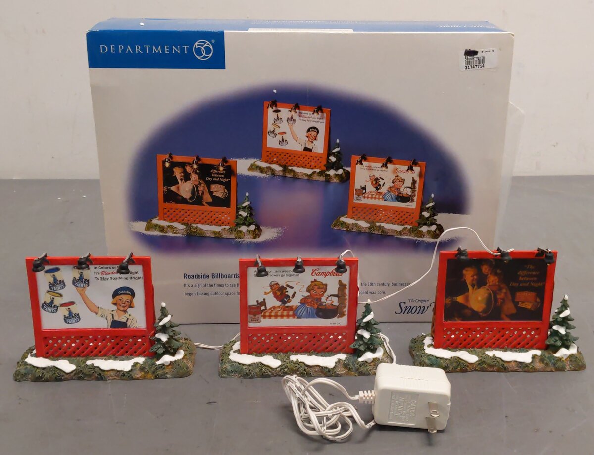 Dept 56 55109 Roadside Billboards (Pack of 3) LN/Box