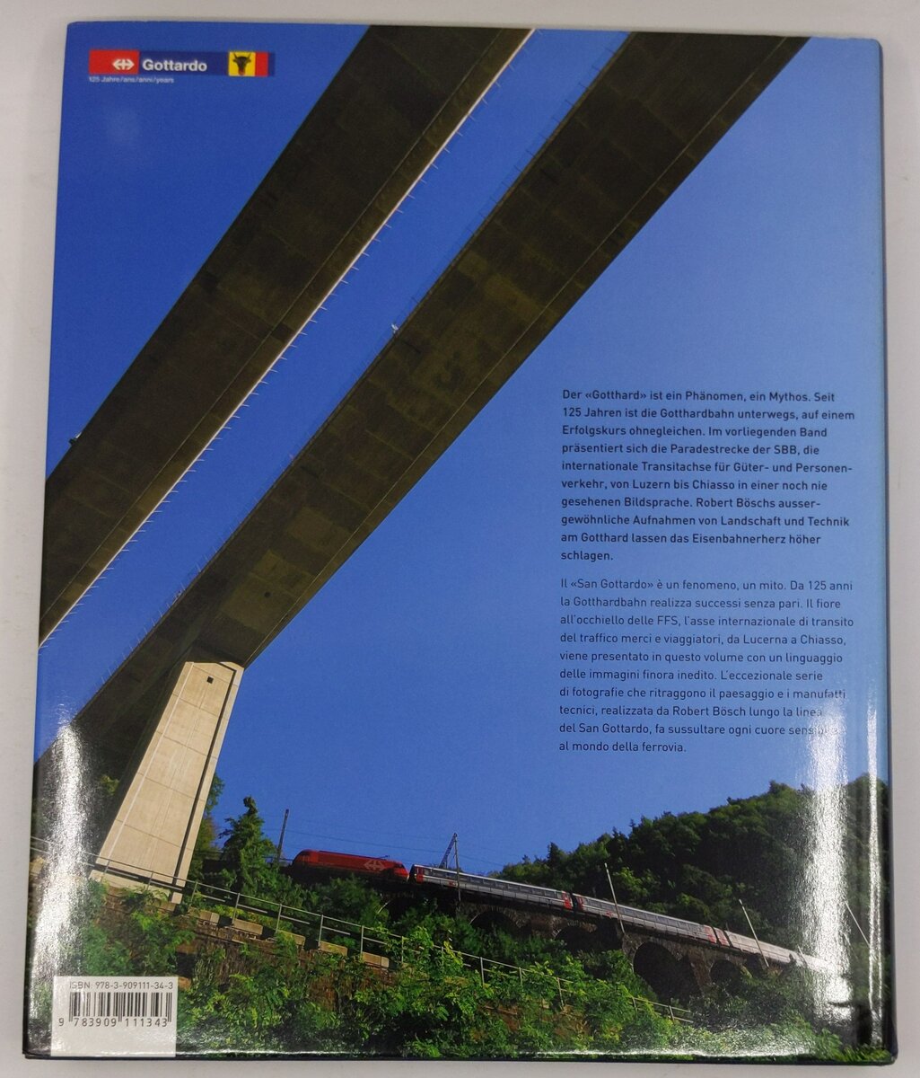 Gotthardbahn Hardcover Book By Robert Bosch, Ferrovia Del San Gottardo EX