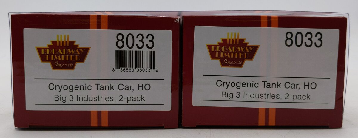 Broadway Limited 8033 HO BIG 3 Cryogenic Tank Car (Pack of 2)