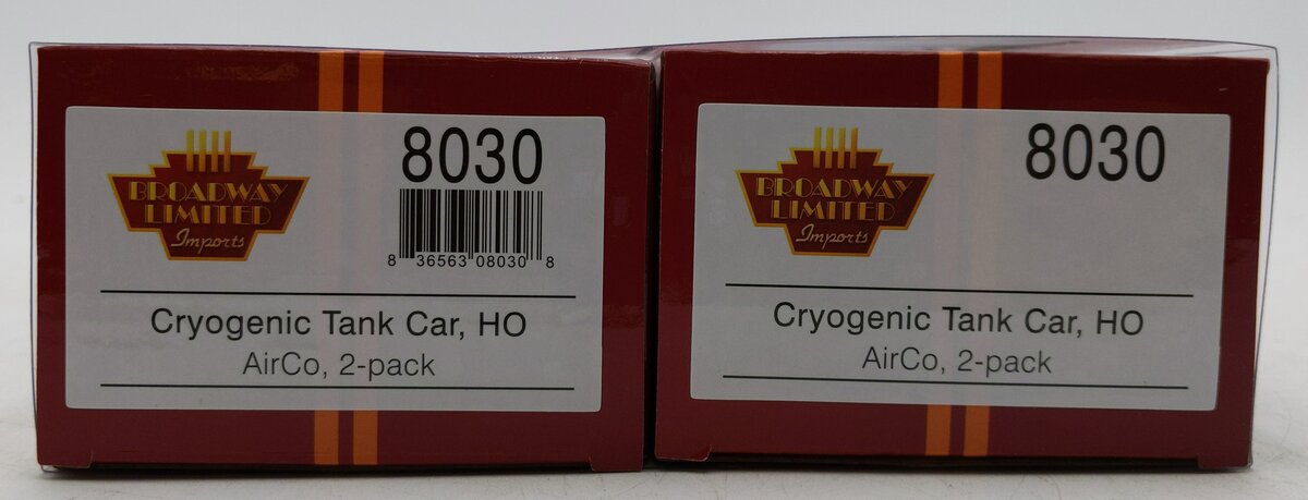 Broadway Limited 8030 HO AirCo Cryogenic Tank Car (Pack of 2) NIB