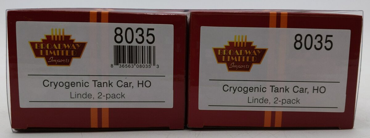 Broadway Limited 8035 HO Linde Type A Cryogenic Tank Car (Pack of 2)