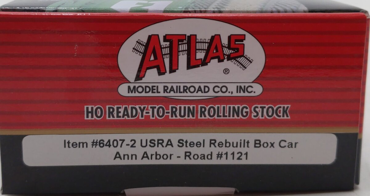 Atlas 6407-2 HO Ann Arbor USRA Steel Rebuilt Box Car #1121