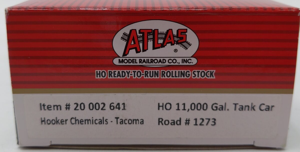 Atlas 20002641 HO Scale Hooker NYA HO 11K Gal Tank Car #1273