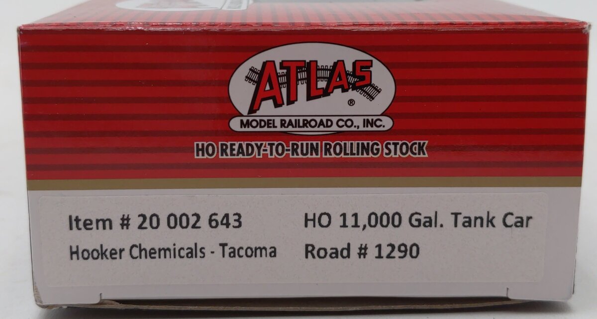 Atlas 20002643 HO Scale Hooker Chemical Tacoma 11K-Gal Tank #1290 LN/Box