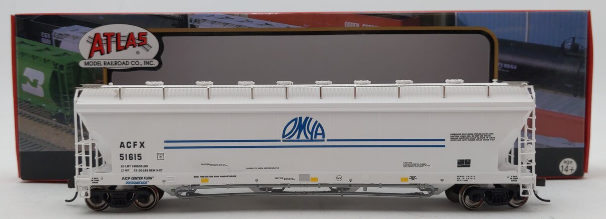 Atlas 20001071 HO Scale Omya ACF Pressureaide Hopper #51615