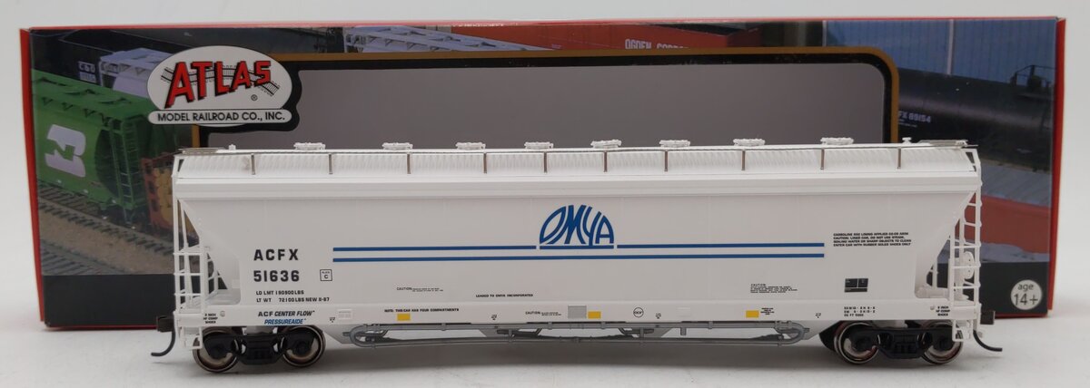 Atlas 20001070 HO Scale Omya Centerflow Hopper #51636