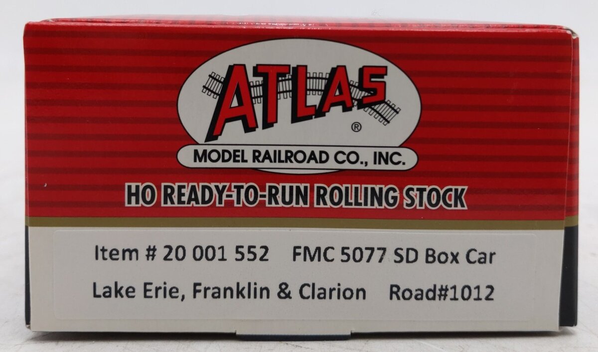 Atlas 20001552 HO Scale LEF&C FMC 5077 SD Boxcar #1012