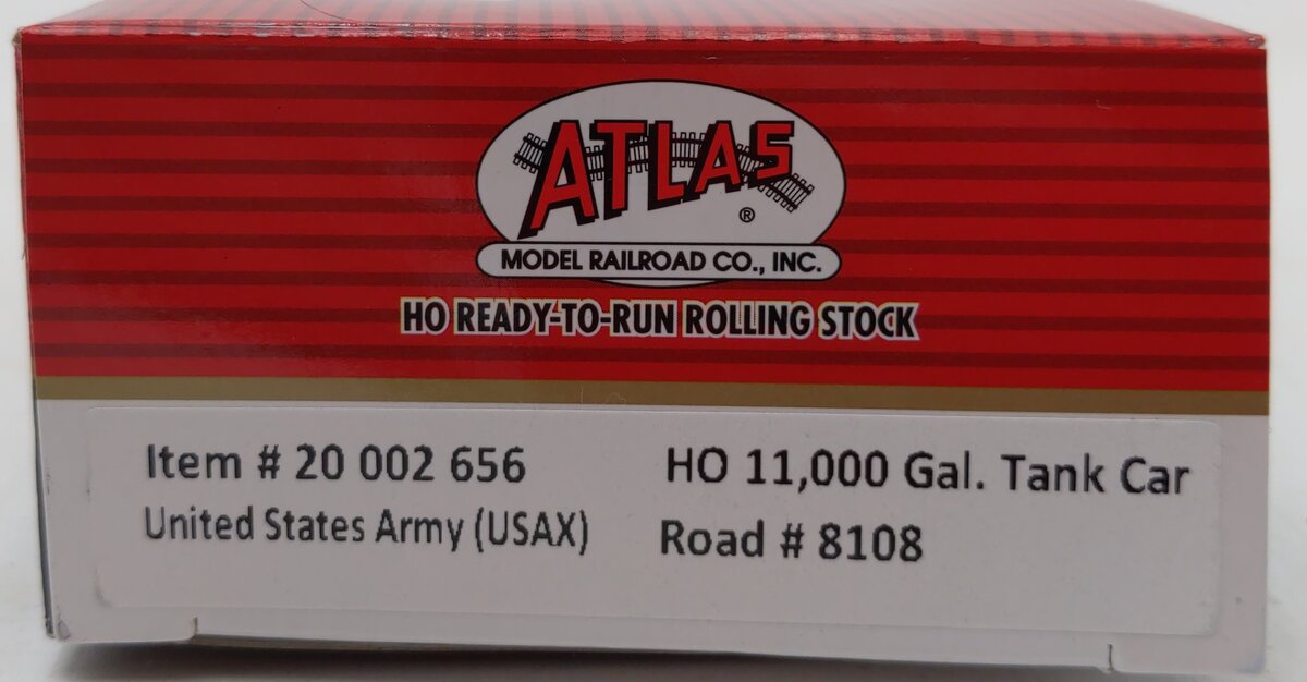 Atlas 20002656 HO USAX 11K Tank Car #8108