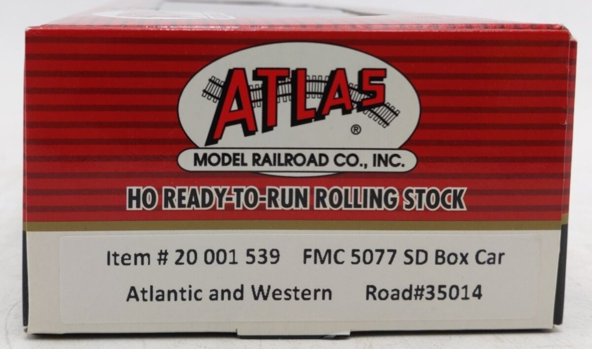 Atlas 20001539 HO Atlantic & Western FMC 5077 SD Boxcar #35014