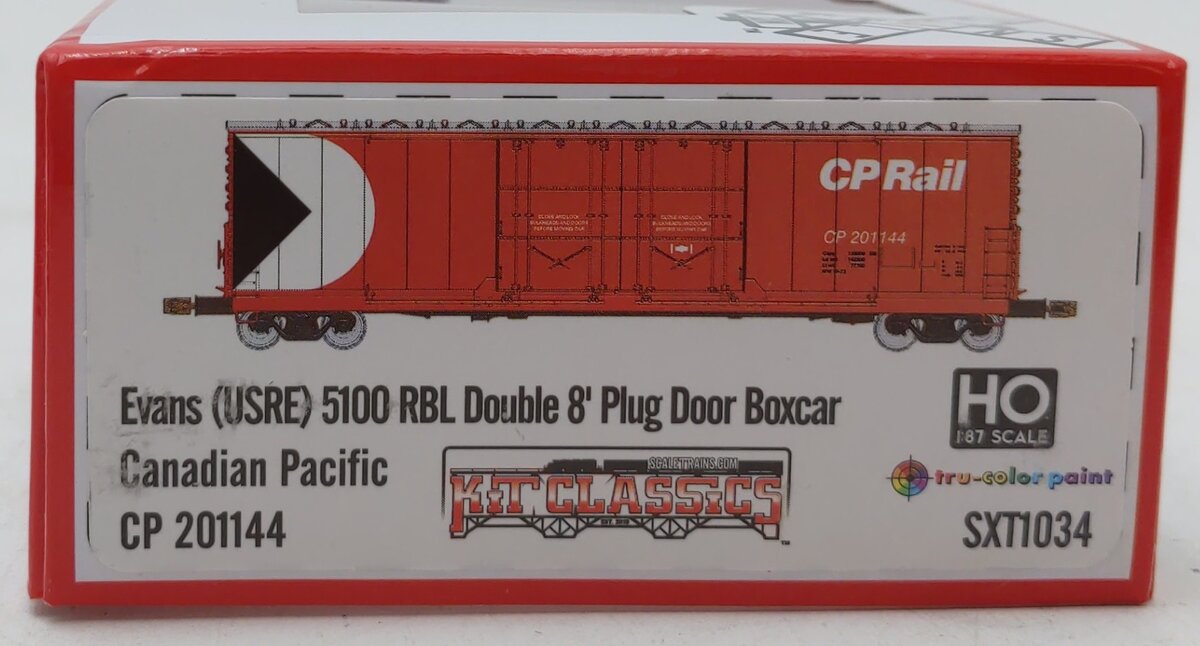 Scale Trains 1034 HO Canadian Pacific Evans 5100 8' Double-Plug-Door