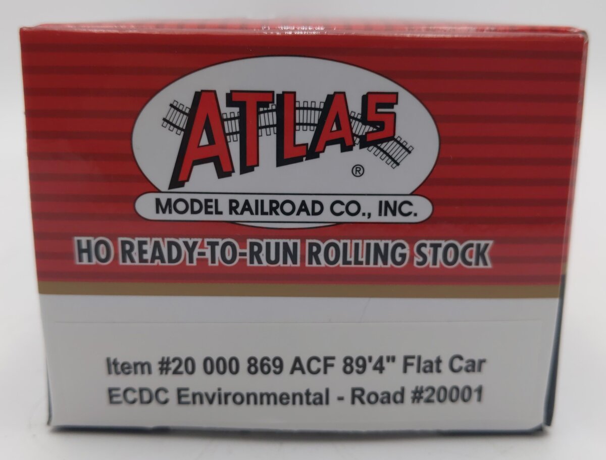Atlas 20000869 HO ECDC Environmental 89'4" Flat Car #20001
