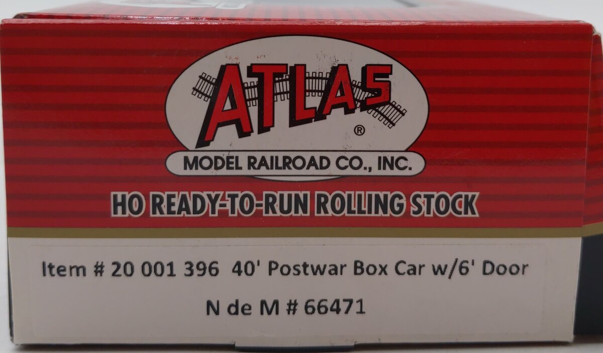 Atlas 20001396 HO Scale NdeM 40' Postwar Box Car #66471