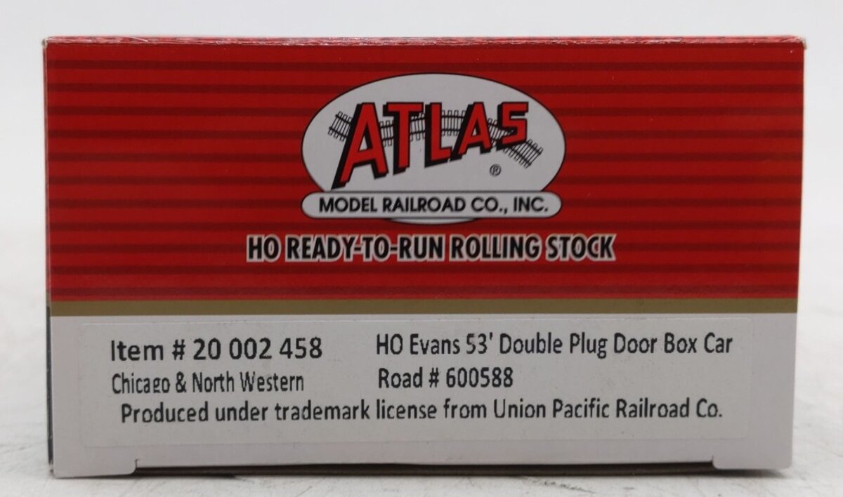 Atlas 20002458 HO Scale CNW Evan's 53' Double Plug Door Boxcar #600588