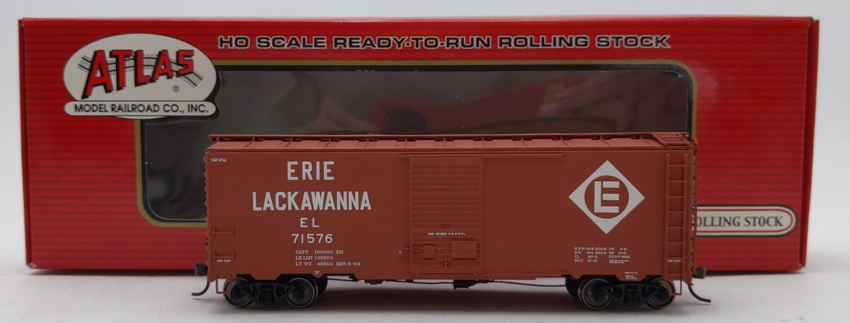 Atlas 20001392 HO Erie Lackawanna 40' Postwar Boxcar w/ 6' Door #71576