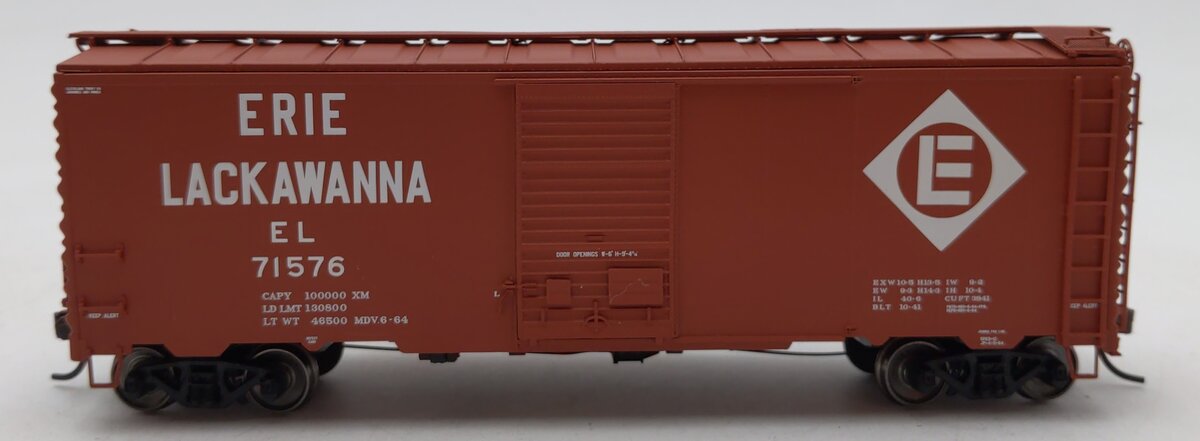 Atlas 20001392 HO Erie Lackawanna 40' Postwar Boxcar w/ 6' Door #71576