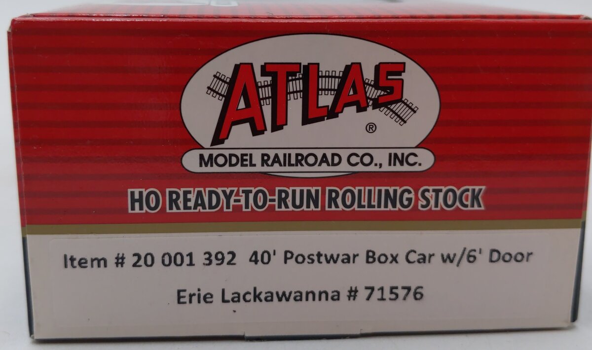 Atlas 20001392 HO Erie Lackawanna 40' Postwar Boxcar w/ 6' Door #71576