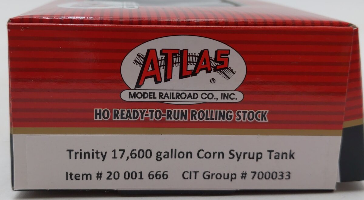 Atlas 20001666 HO Scale Corn Syrup Tank CEFX #700033