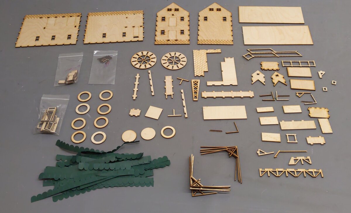 Cardinal Designs Model - Farmhouse and Water Wheel LN
