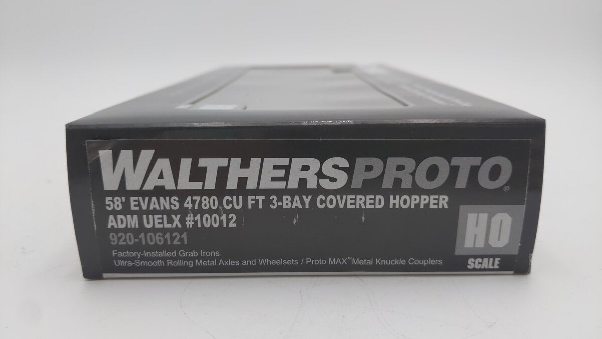 Walthers 920-106121 HO ADM/UELX 55' Evans 4780 3-Bay Covered Hopper #10012