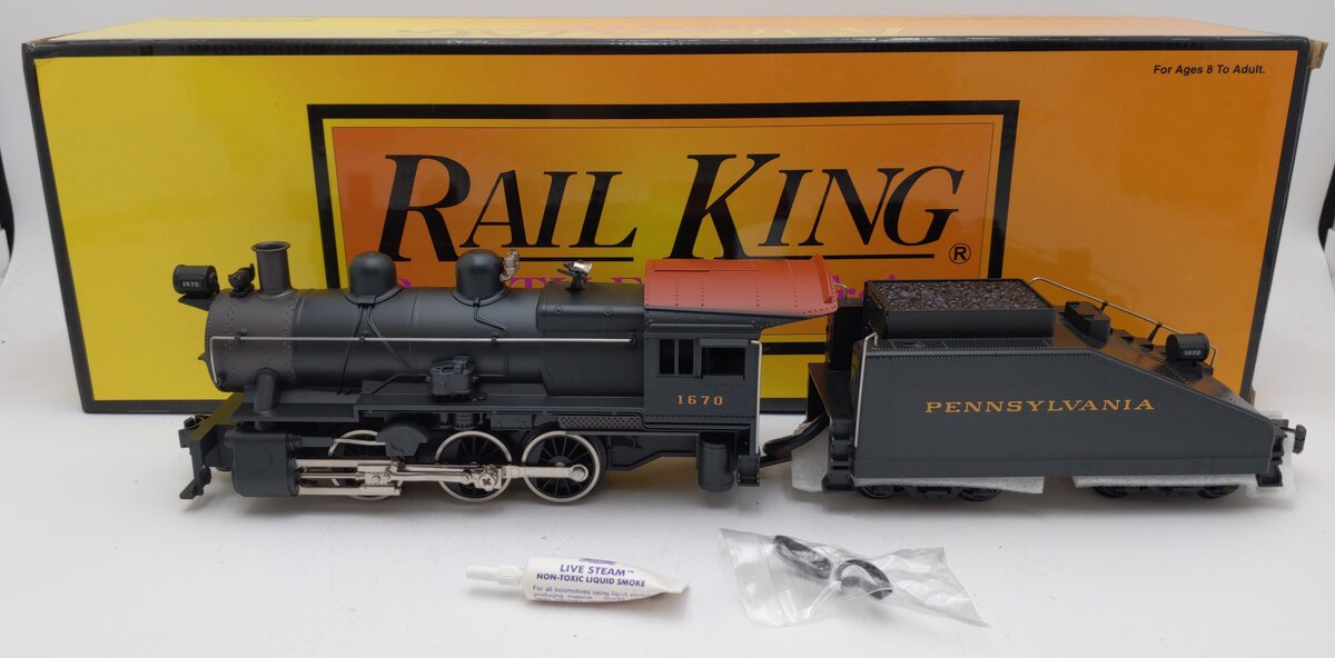 MTH 30-1170-0 O Gauge PRR 0-6-0 B6 Steam Locomotive & Tender #1670 LN/Box