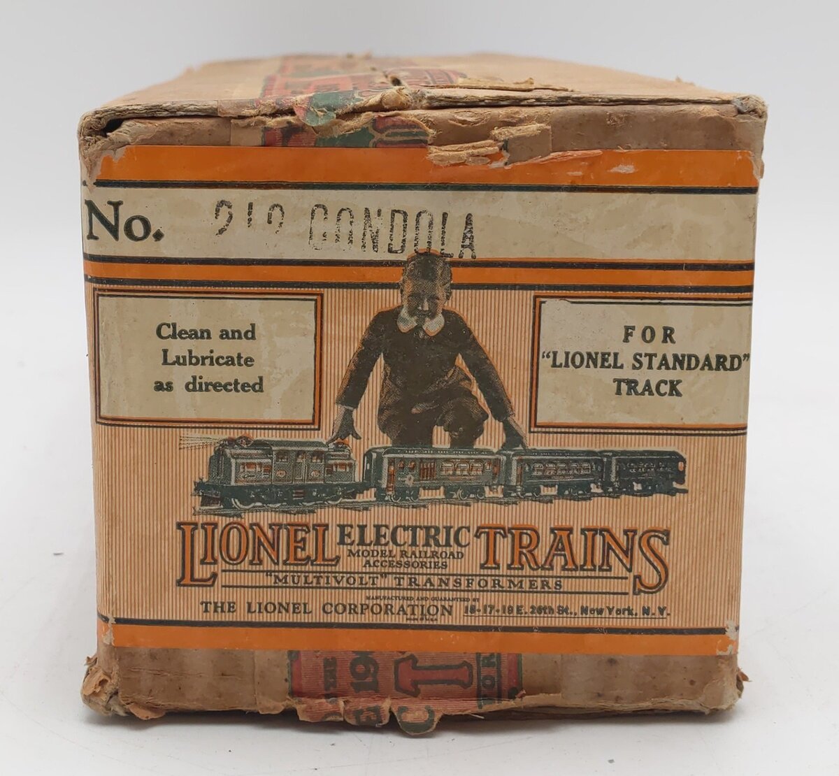 Lionel 212 Vintage Standard Gauge Lionel Lines Maroon Gondola VG/Box