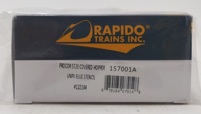 Rapido Trains 157001A HO Procor UNPX Blue Stencil 5820 Covered Hopper #122104