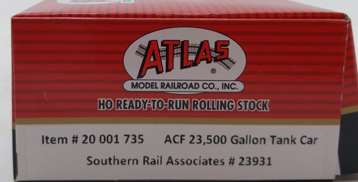 Atlas 20001735 HO Southern Rail Associates 23,500Gg Tank Car #23931