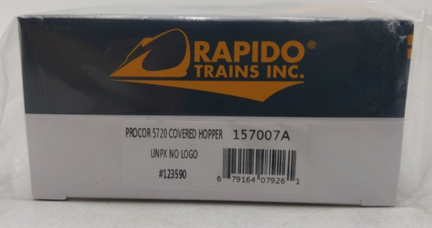 Rapido Trains 157007A HO Scale UNPX Procor No Logo 5820 Covered Hopper #123519