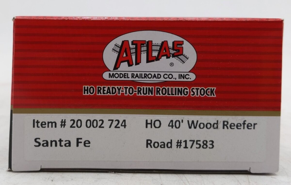 Atlas 20002724 HO Scale Santa Fe 40' Wood Reefer #17583