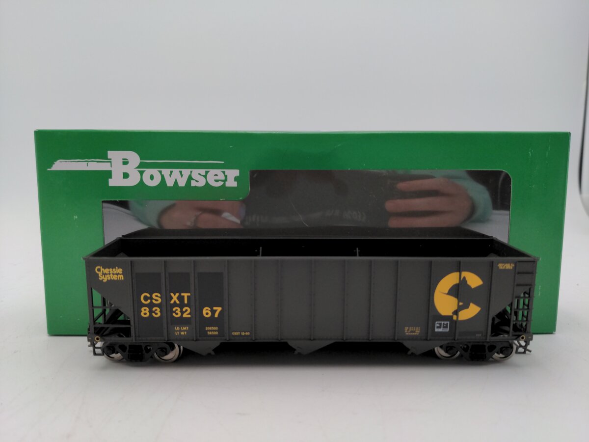 Bowser 43186 HO Chessie Executive Line 100-Ton 3-Bay Hopper RTR CSXT #833267