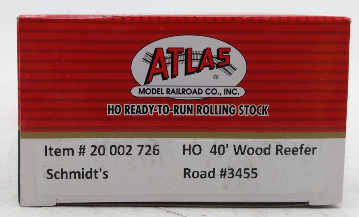 Atlas 20002726 HO Scale NRC Schmidt's 40' Wood Reefer #3455