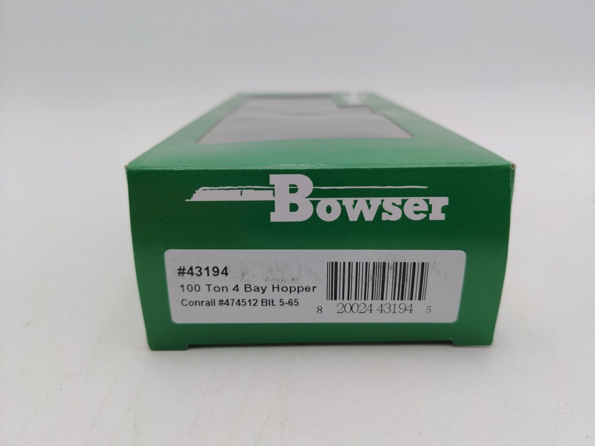 Bowser 43194 HO Conrail Executive Line 100-Ton 3-Bay Hopper Ready to Run #474512