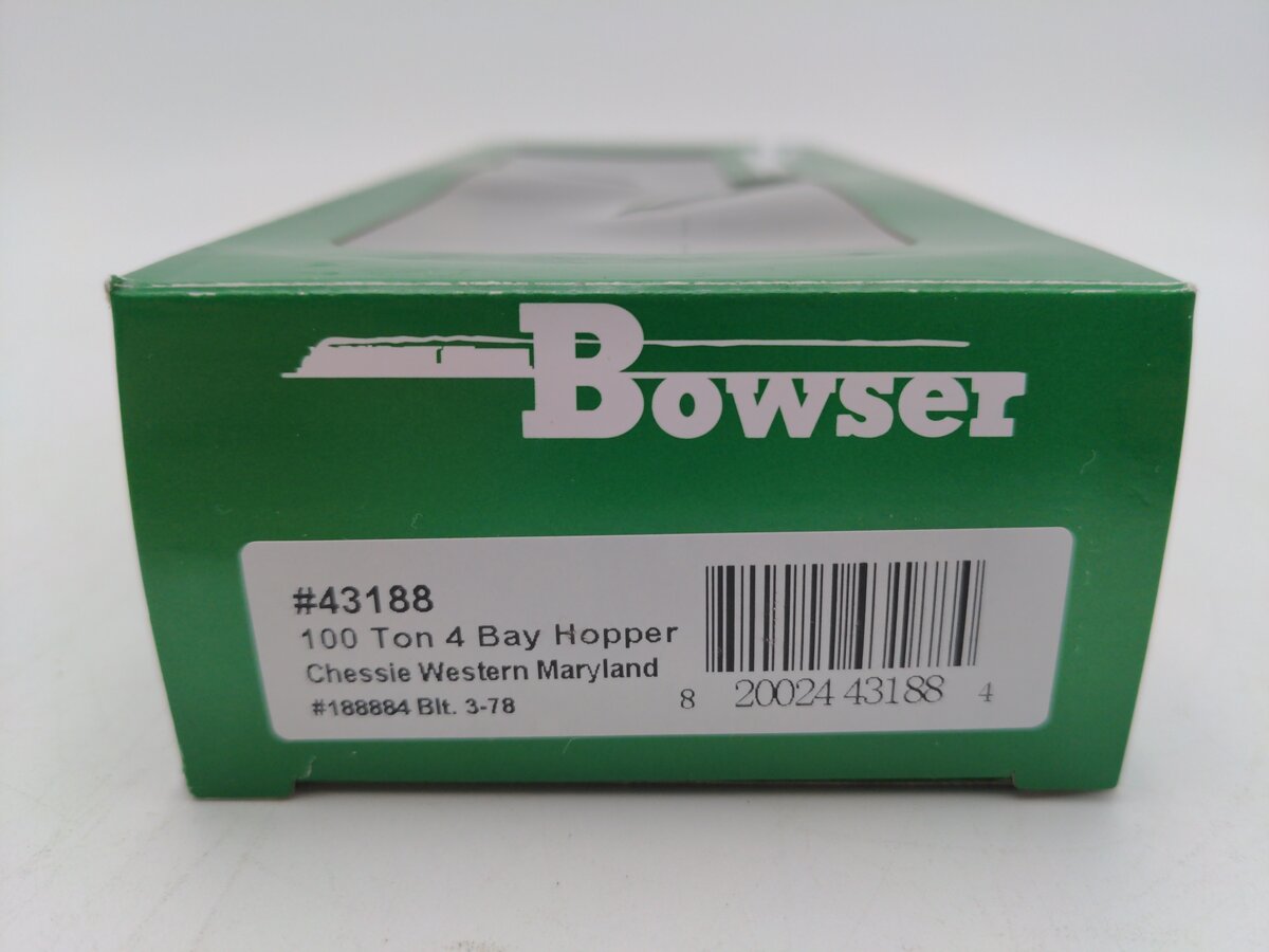 Bowser 43188 HO Western Maryland Chessie Style 100-Ton 3-Bay Hopper #188884