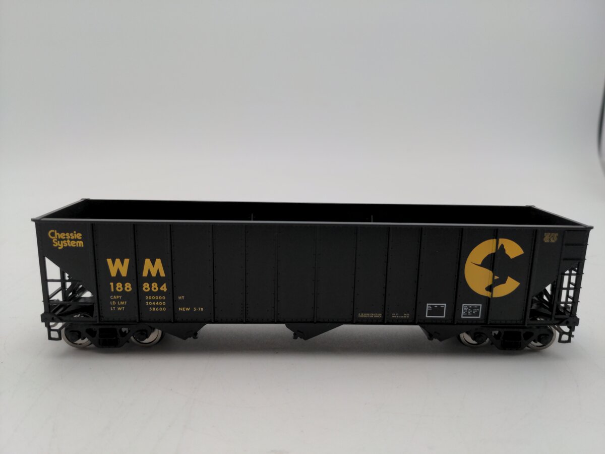 Bowser 43188 HO Western Maryland Chessie Style 100-Ton 3-Bay Hopper #188884