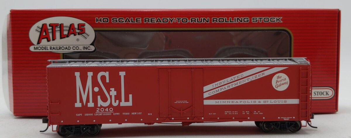 Atlas 20001372 HO Scale M&STL 50' Plug Door Box #2040