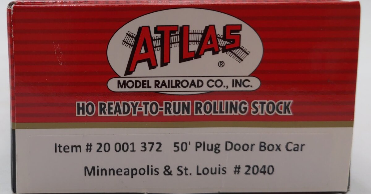 Atlas 20001372 HO Scale M&STL 50' Plug Door Box #2040