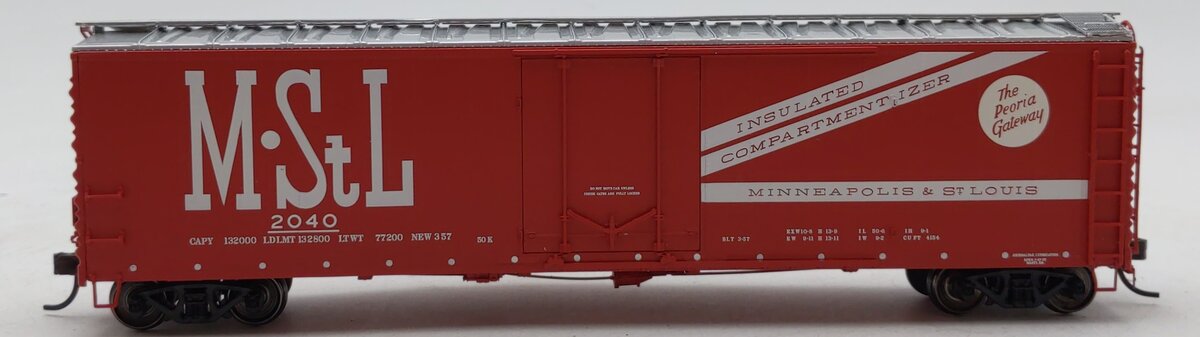 Atlas 20001372 HO Scale M&STL 50' Plug Door Box #2040 LN/Box
