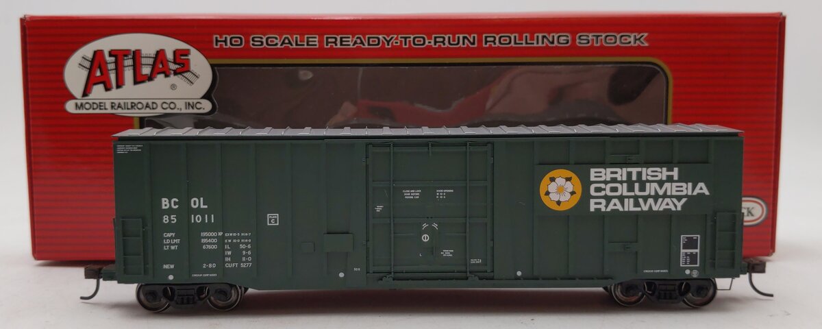 Atlas 20002673 HO British Columbia Railway NSC 50' Plug Door Box Car # 851011