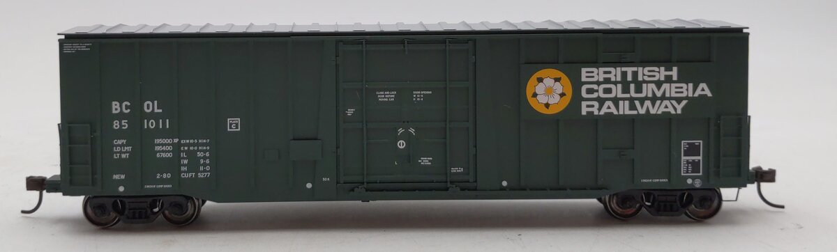 Atlas 20002673 HO British Columbia Railway NSC 50' Plug Door Box Car # 851011