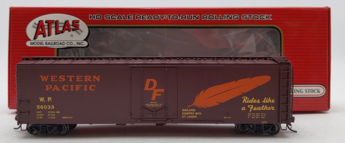 Atlas 20001379 HO Scale Western Pacific 50' Plug Door Box Car #56033
