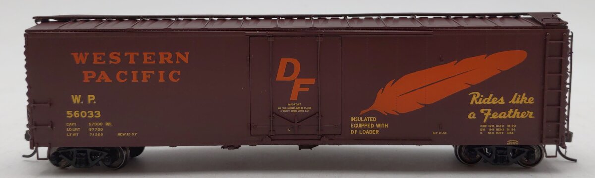 Atlas 20001379 HO Scale Western Pacific 50' Plug Door Box Car #56033
