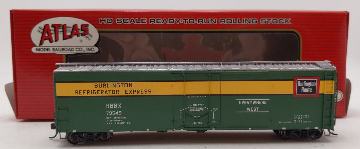 Atlas 20001366 HO Burlington 50' Plug Door Boxcar #79549