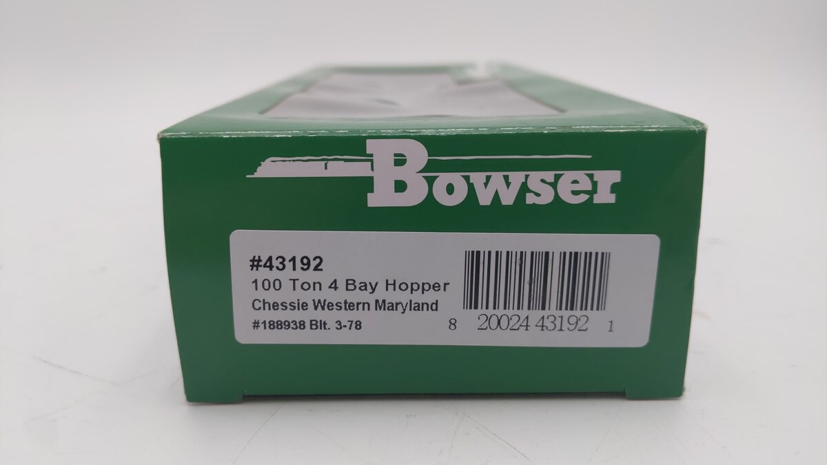 Bowser 43192 HO Chessie System 100-Ton 3-Bay Hopper Ready to Run WM #188938