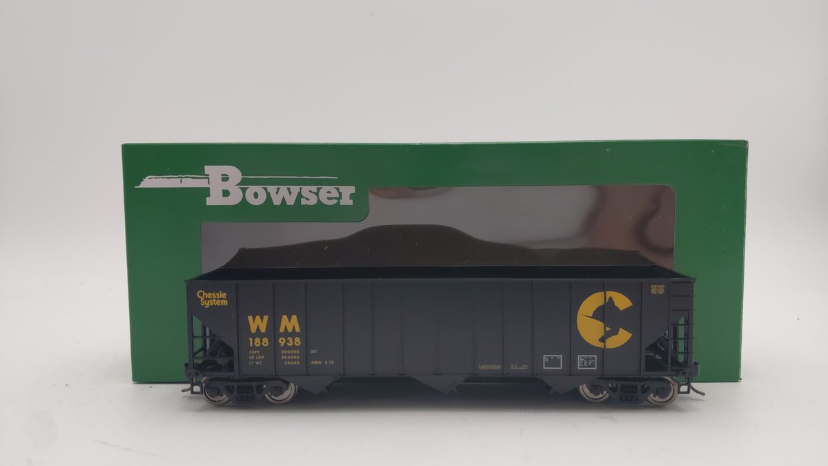 Bowser 43192 HO Chessie System 100-Ton 3-Bay Hopper Ready to Run WM #188938