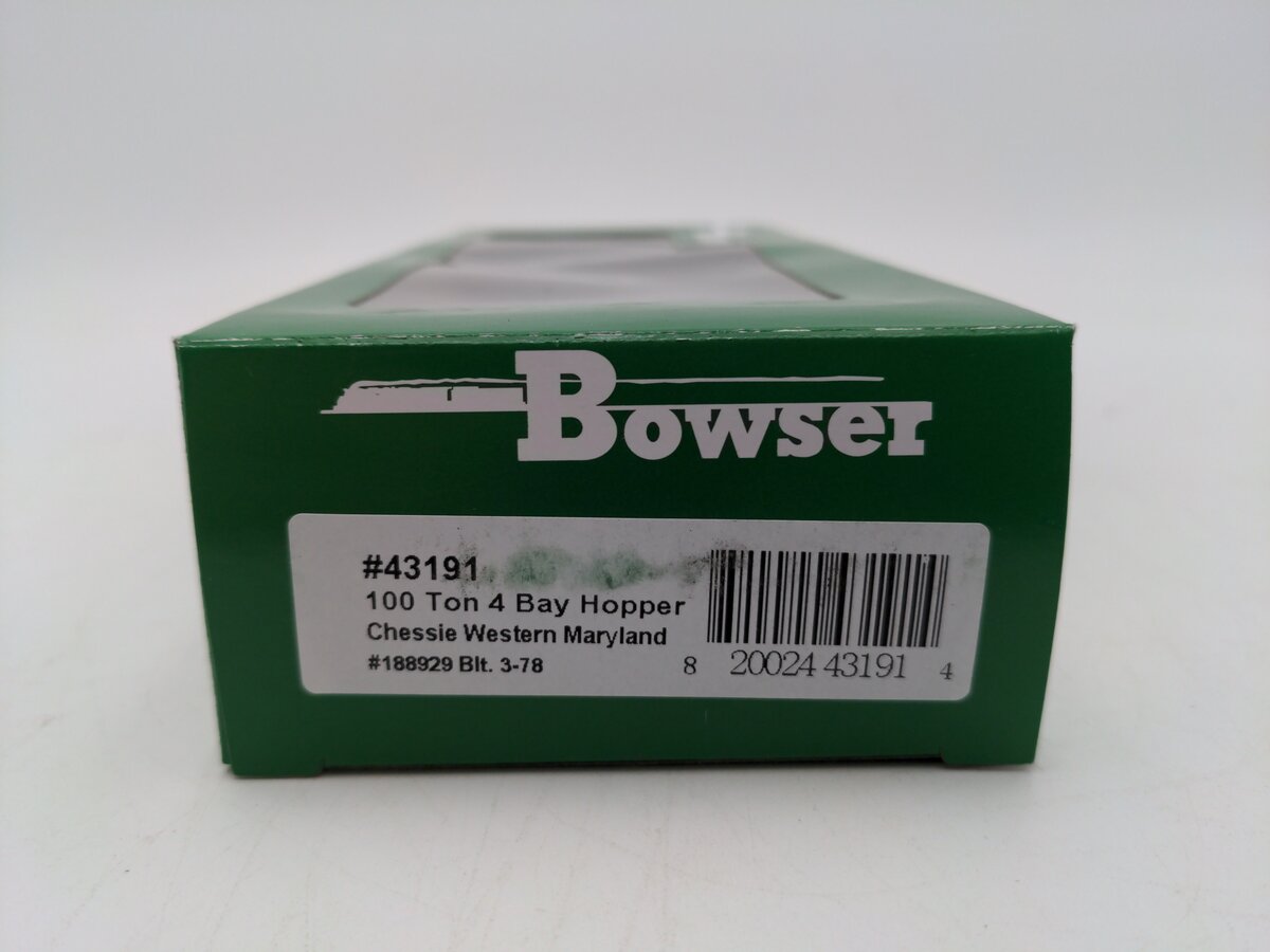 Bowser 43191 HO Chessie System 100-Ton 3-Bay Hopper Ready to Run WM #188929