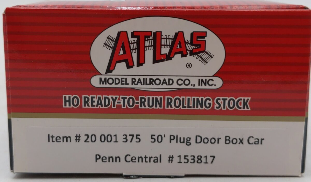 Atlas 20001375 HO Scale Penn Central 50' Plug Door Boxcar #153817